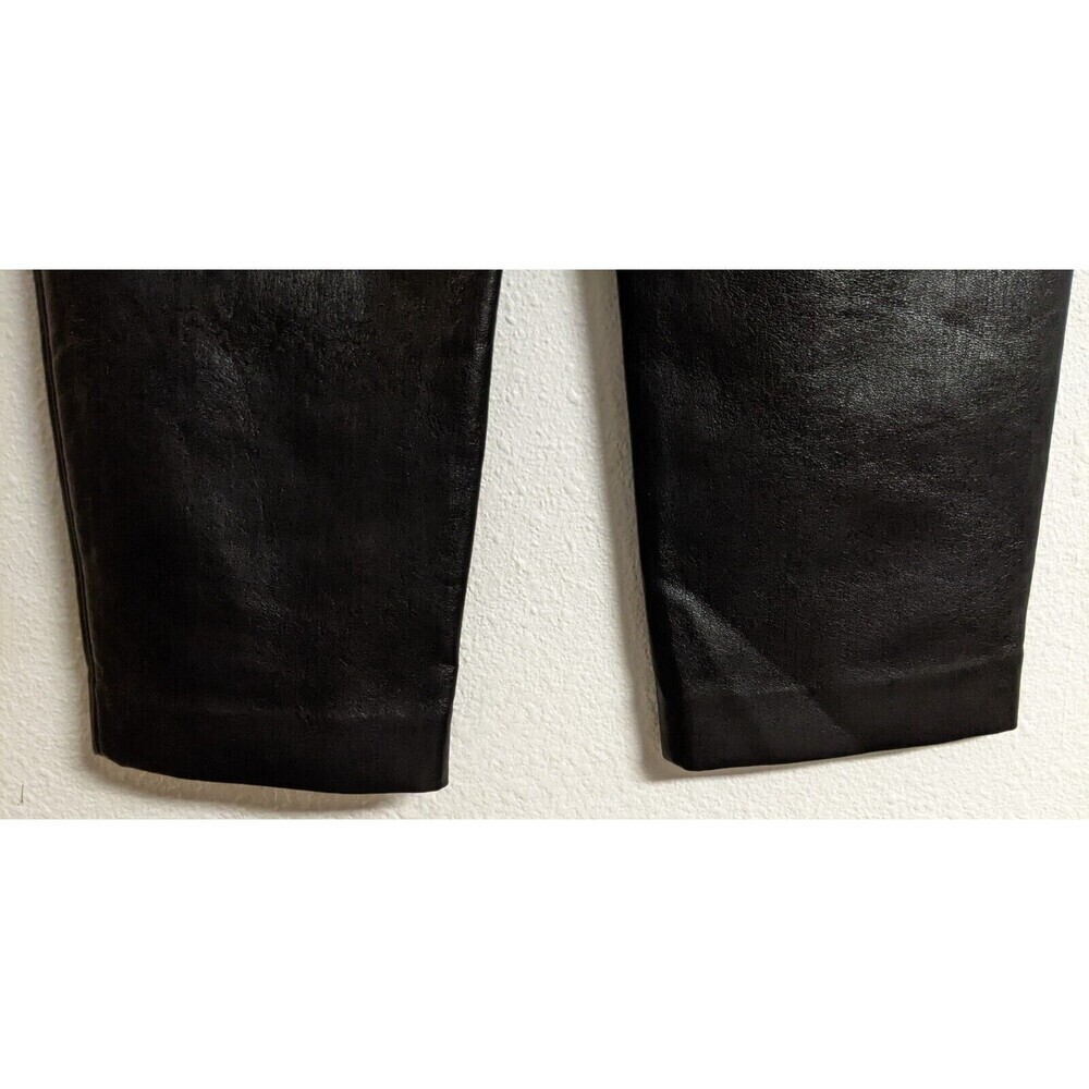 Gorgeous Artitzia BABATON Cropped Black Vegan Leather Trouser Pant SZ 6 - Picture 11 of 14